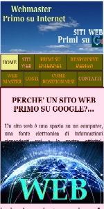 WEBMASTER PRIMO SU GOOGLE E PRIMO SU INTERNET